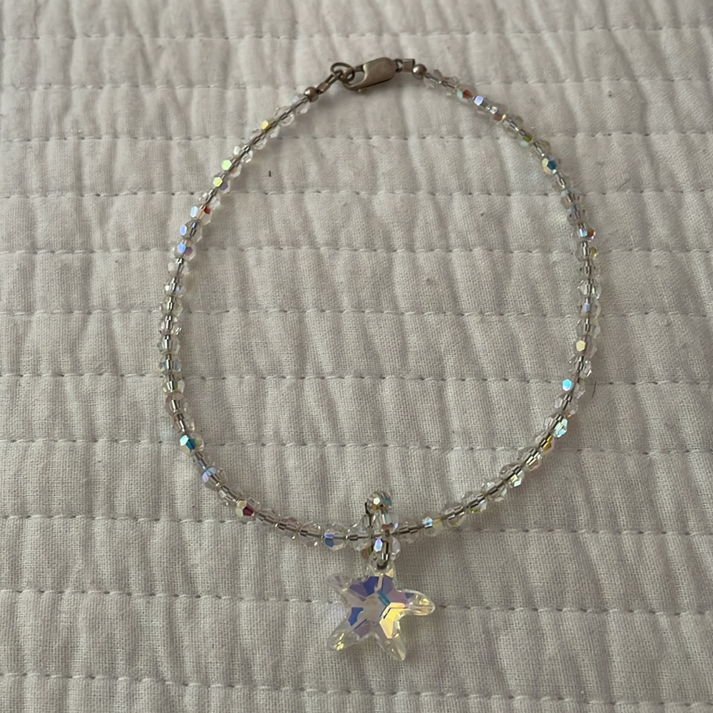 Brilliant Crystal Starfish Pendant Anklet